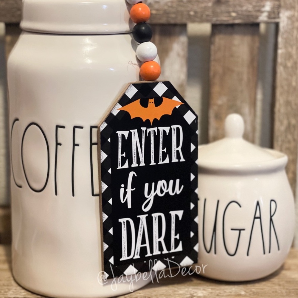 Halloween Beaded Garland for Rae Dunn Canister